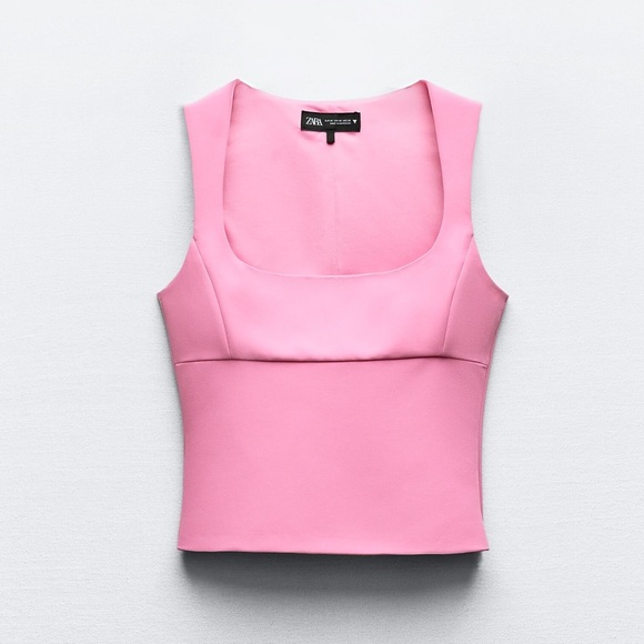 Zara fitted square neck top 3242/777 - Picture 5 of 9